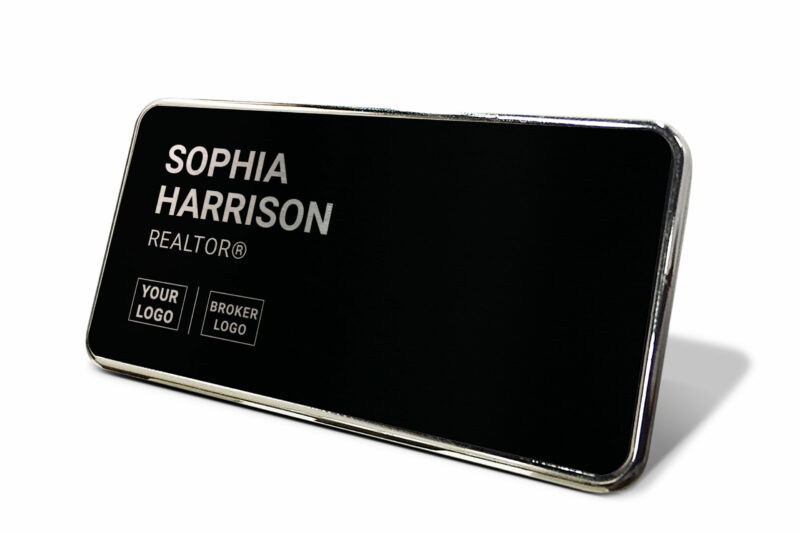 1.5x3 All Black Name Tag - Generic Store