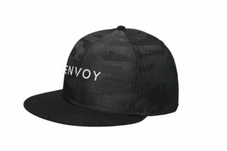 Envoy | New Era® Camo Flat Bill Adjustable Snapback Cap- Embroidered